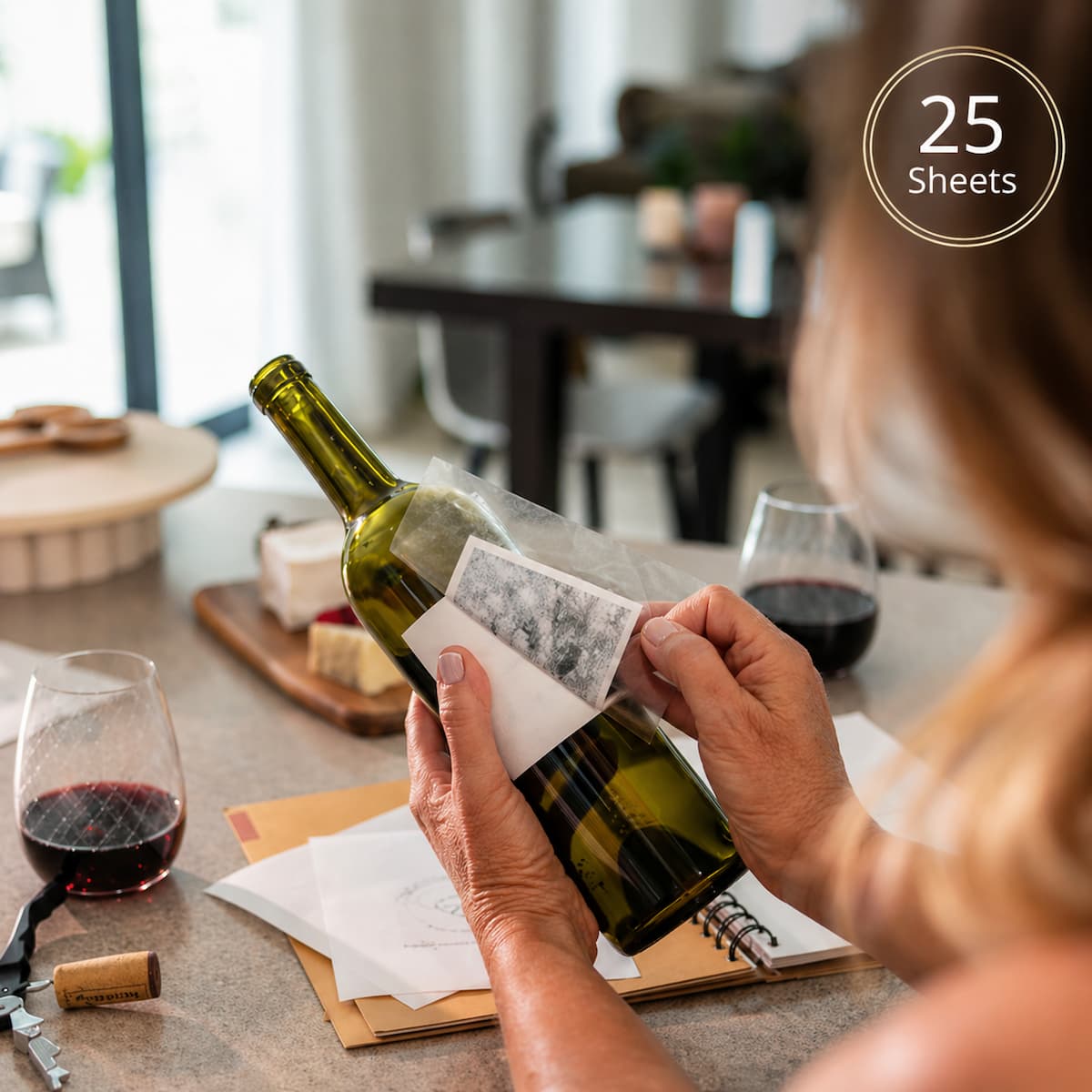 Wine Bottle Label Remover Sheets – Save & Preserve Wine Labels (25, 50 & 100 Pack)