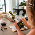 Load image into Gallery viewer, Wine Bottle Label Remover Sheets – Save & Preserve Wine Labels (25, 50 & 100 Pack)
