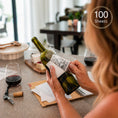 Load image into Gallery viewer, Wine Bottle Label Remover Sheets – Save & Preserve Wine Labels (25, 50 & 100 Pack)
